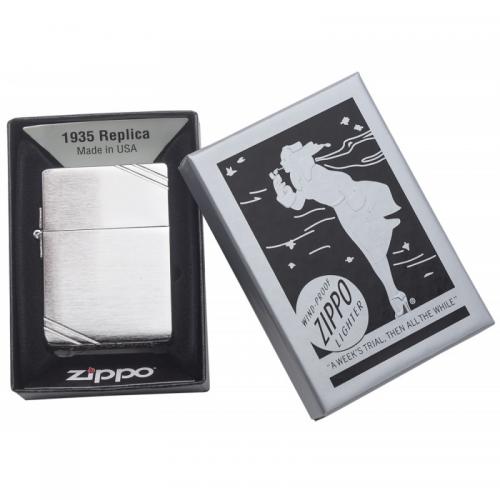 Zippo - 1935 Replica With Slashes - Windproof Lighter